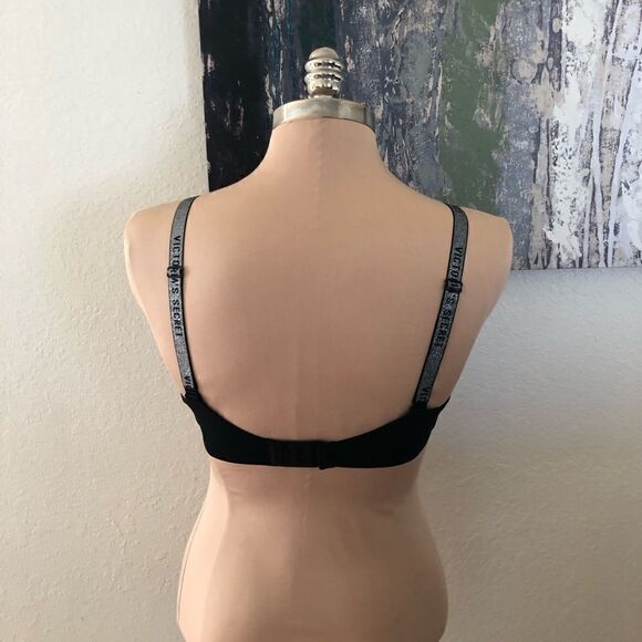 Victoria's Secret T-Shirt Lightly Lined Wireless Bra Solid Black Size 34DDD - Picture 2 of 10